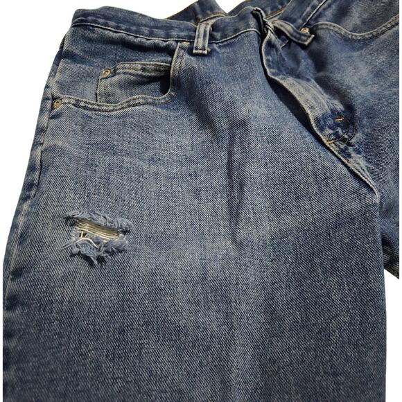 Wrangler Mens Superior Comfort Blue Jeans 31 x 30 Lightly Faded and Thrashed - Picture 1 of 9